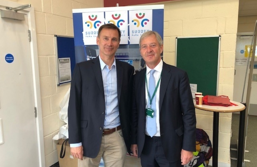 Jeremy Hunt and SCC's Tim Oliver