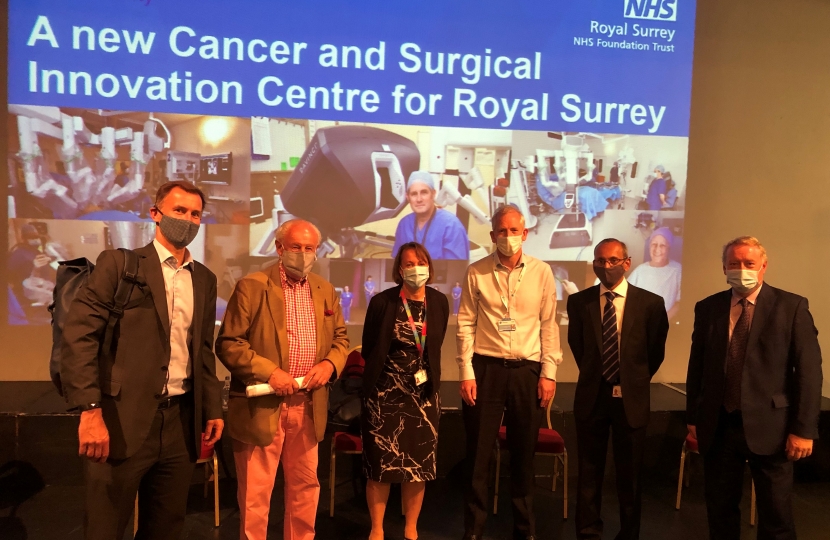 Jeremy Hunt Cancer Centre Royal Surrey Launch