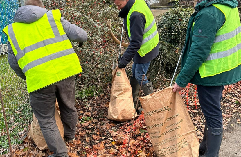 Litter picking in Ash on December 8th.