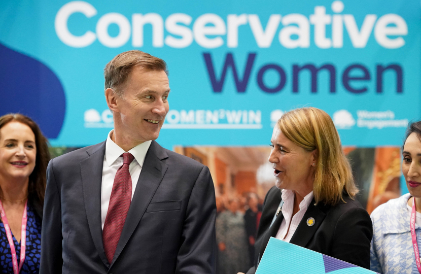 Jeremy Hunt MP at Conservative Party Conference 2023.