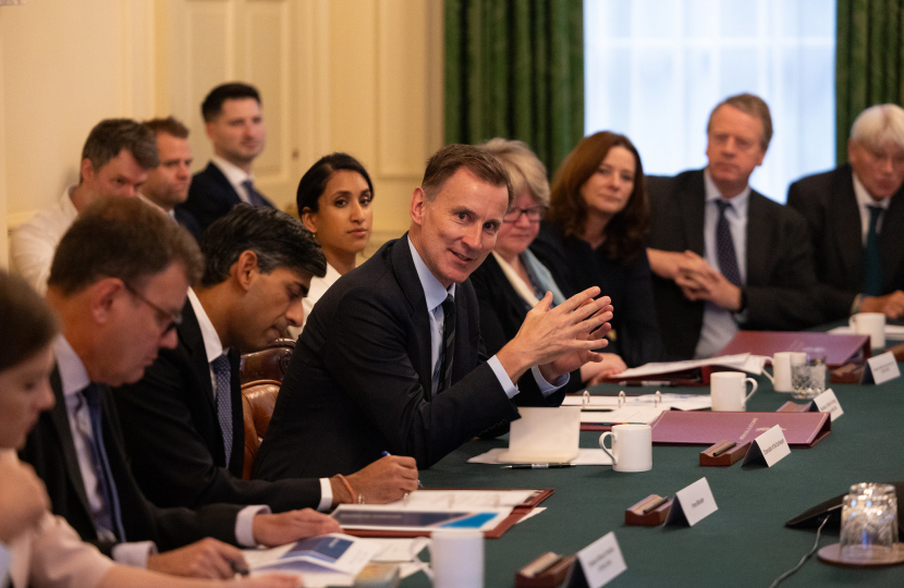 Chancellor Jeremy Hunt speaking at Political Cabinet.