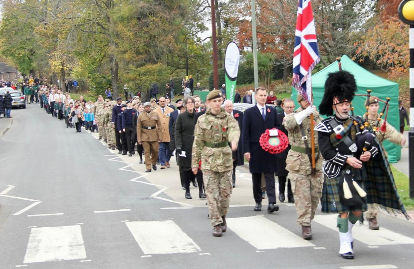 Jeremy at Remembrance Sunday in Ash