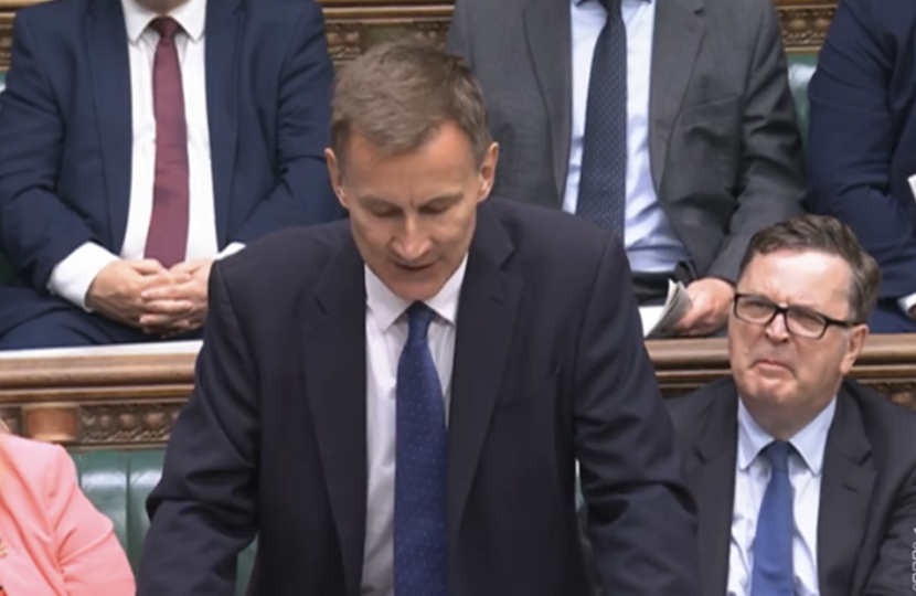 Jeremy Hunt in the House of Commons 