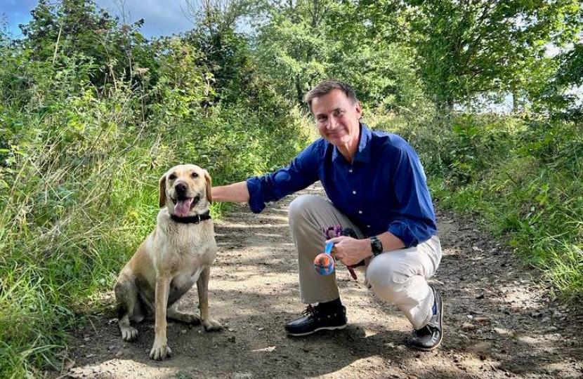 Jeremy Hunt's dog Poppy.