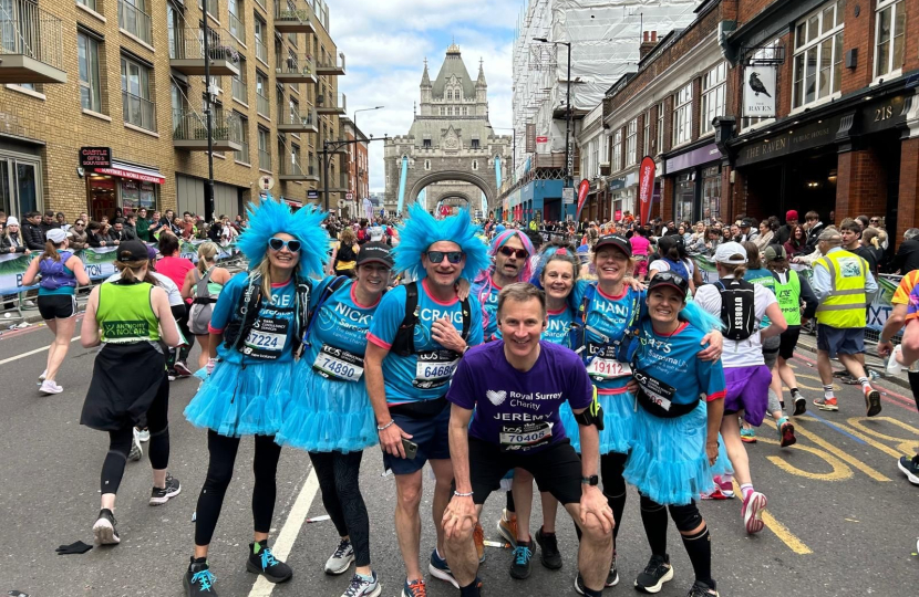 Jeremy Hunt running the London Marathon.