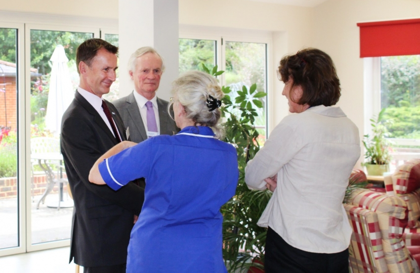 Jeremy Hunt chats with Alan Brooks, Sarah Brocklebank and Karen McEvoy