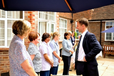 Meeting staff at the newly refurbished Haslemere Hospital