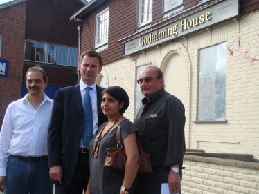 Jeremy at the site of a proposed Tesco Express