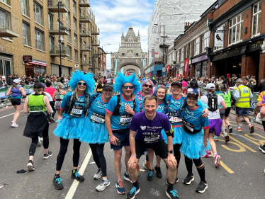 Jeremy Hunt running the London Marathon.