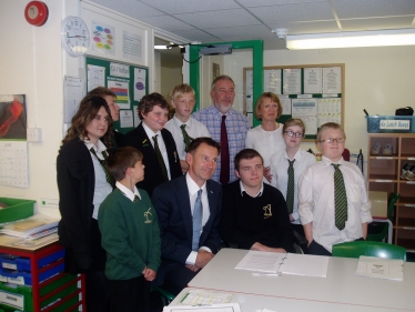 Jeremy meets the Student Council at The Abbey School 