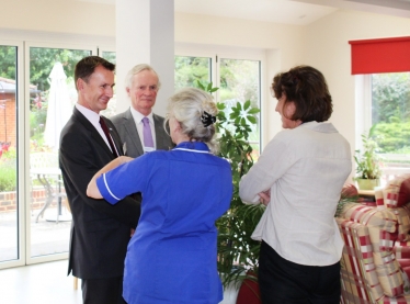 Jeremy Hunt chats with Alan Brooks, Sarah Brocklebank and Karen McEvoy